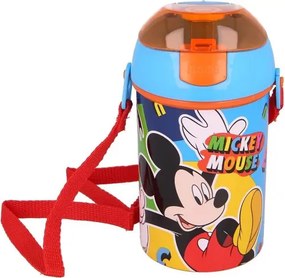 Disney Mickey Color Flow műanyag szívószálas kulacs akasztóval 450 ml