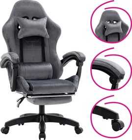 Irodai/gamer szék, szürke, LOPES