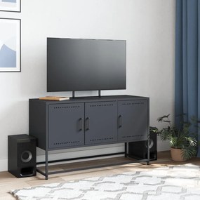 antracitszürke acél TV-szekrény 100,5x39x60,5 cm