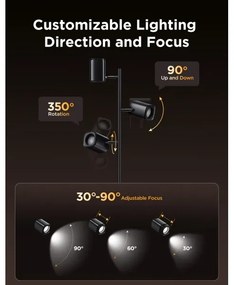 Govee - LED RGBICWW Fényerőszabályozható állólámpa TREE MATTER LED/48W/230V Wi-Fi