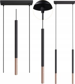 Függő lámpa étkező nappaliba Modern stílus Loft Fekete réz