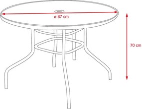 Avenberg Monza 6-részes kerti bútor szett