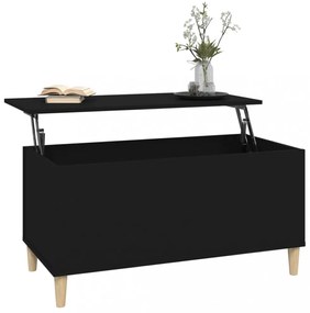 fekete szerelt fa dohányzóasztal 90x44,5x45 cm