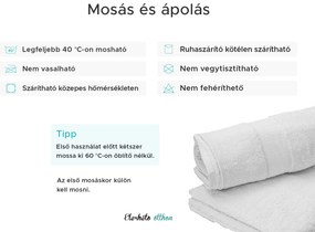 POPCORN MAXI 90x150 cm fehér szállodai fürdőlepedő, 100% pamut