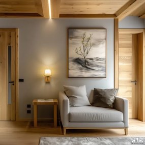 Brilagi - Fali lámpa NUBILA WOOD 1xE27/25W/230V tölgy/világosbarna