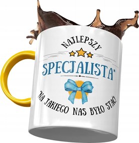 Sárga Bögre Szakembernek Legjobb Szakember Nyomtatott Fotóval