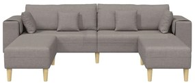 Szövet kanapé párnával 3 pcs Tópszínű 208 cm szövet