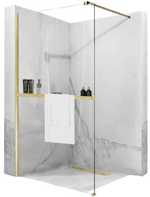Zuhanyfal Rea Aero Gold Brush N 120 Walk In + EVO