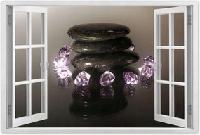 Poszterek 60x40 Lila kristályok