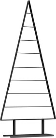 vidaXL Fém karácsonyfa állvánnyal Fekete 180 cm Acél