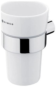 NIMCO BR 11058KU-26 - Falra szerelhető fogkefe tartó BORMO fehér/fényezett króm