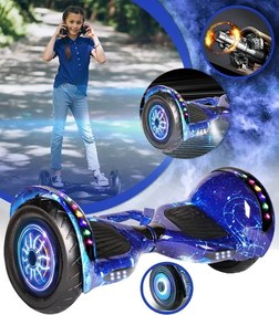 10" légdeszka LED kerekekkel és Bluetooth-szal Világoskék