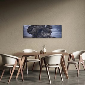 Kép - Vulkán kitörés (órával) (90x30 cm)