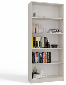 Kashar R80 polcos szekrény, könyvtartó, 80x182x30 cm, kasmír