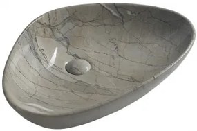 DALMA kerámiamosdó, 58,5x39x14cm, szürke márvány (MM213)