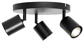 Modern mennyezeti lámpa fekete állítható kerek 3-lámpás - Java