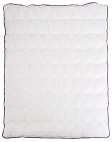 Egész éves steppelt takaró 140x200 cm párnával STELLA LAVENDER 70x90 cm, fehér