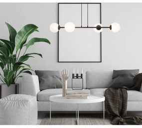 Csillár zsinóron FIRA 4xE27/60W/230V fekete