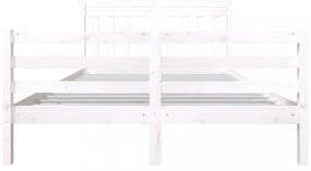 vidaXL fehér tömör fa ágykeret 160 x 200 cm