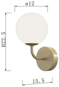 ONLI - Fali lámpa PALOMA 1xG9/10W/230V arany