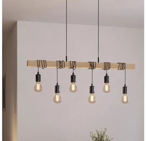 Eglo 95499 - Függesztékes lámpa TOWNSHEND 6xE27/60W/230V