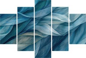 Kép - Kék és fehér fodrok (150x105 cm)