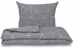 Kvalitex Nordic Grid pamut ágyneműhuzat szürke, 240 x 200 cm, 2 db 70 x 90 cm