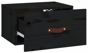 2 db fekete falra szerelhető éjjeliszekrény 40 x 29,5 x 22 cm