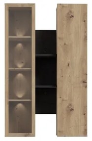 Fali polc INAR tölgy/fekete