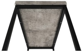 Tárolóasztal, beton / fekete, TENDER