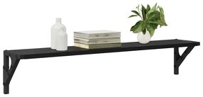 vidaXL Falpolcok 2 pcs Fekete tölgy 80 x 15 x 15,5 cm Faanyag