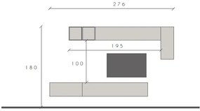 Infinity 2.0 5 elemes szett Cadiz tölgy / fehér