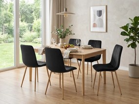 Fekete bársony szék LAVA