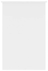 magasfényű fehér szerelt fa íróasztal 100 x 50 x 76 cm