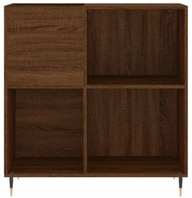 barna tölgy színű szerelt fa hanglemezszekrény 84,5x38x89 cm