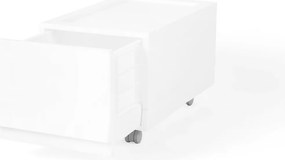 Wave Junior Snow moduláris tárolódoboz kerekekkel43,4 x 27,2 x 22 cm, keskeny - 1 fiók - kerekek