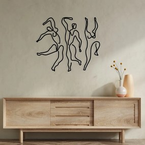 Famiglia fém fali dekoráció, 90×54 cm