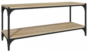 sonoma tölgy színű szerelt fa és acél TV-szekrény 100x33x41 cm