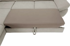 Sarokülőgarnitúra, szürke-bézs taupe, balos, FABIA