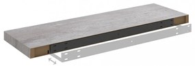 betonszürke MDF lebegő fali polc 80 x 23,5 x 3,8 cm