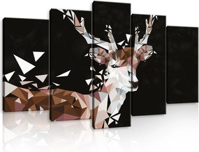 Vászonkép 100x60 Szarvas geometrikus low poly polip modern minimalizmus