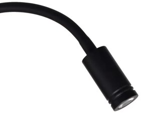 LED flexibilis fali lámpa BASE 1xLED/8W+1xLED/2W/230V fekete/ezüst