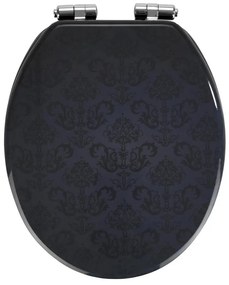 WENKO 22977100-WC-ülőke BELLEVUE 35,5x42,5 cm antracit/ezüst