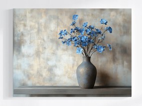 Vászonkép Canvas Dekoráció Váza Kerámia Kék Virágok 100x75