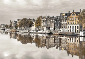 Poszter 100x70cm Csatorna Amszterdam városon keresztül 3, Assaf Frank