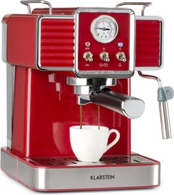Klarstein Gusto Classico, eszpresszógép, 1350 W, 20 bar, 1,5 l, rozsdamentes acél