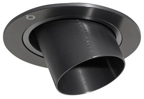 Modern beépíthető spotlámpa, sötétmetál GU10, 35 mm-es kerek, dönthető - Installa