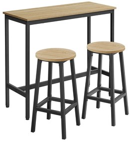 Étkező garnitúra 1+2, bárasztal 100x40 cm és bárszékek TAYLOR SONOMA