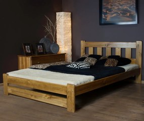 AMI nábytek Fenyőfa ágy Mila 90x200 cm tölgy színben