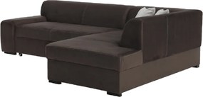 Ülőgarnitúra, barna, jobbos, MINERVA NEW